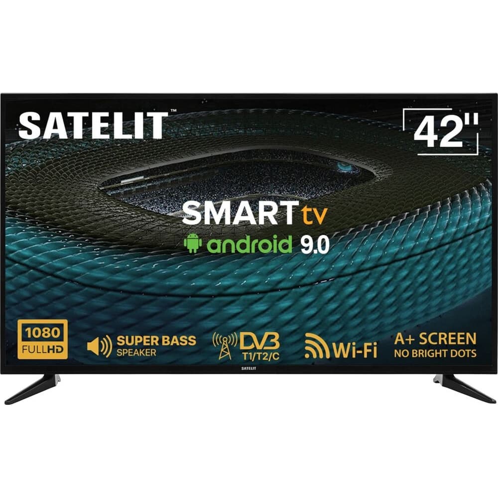 Телевізор Satelit 42F8001ST 42'' Full HD Smart T2 Android HDMI USB Wi-Fi Black (42F8001ST)