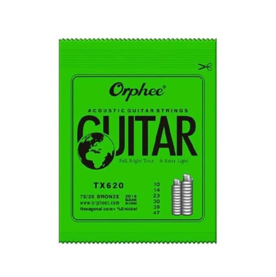 Набір струн для акустичної гітари Orphee TX620 10-47'' 0.25-1.20мм 6шт (510033)
