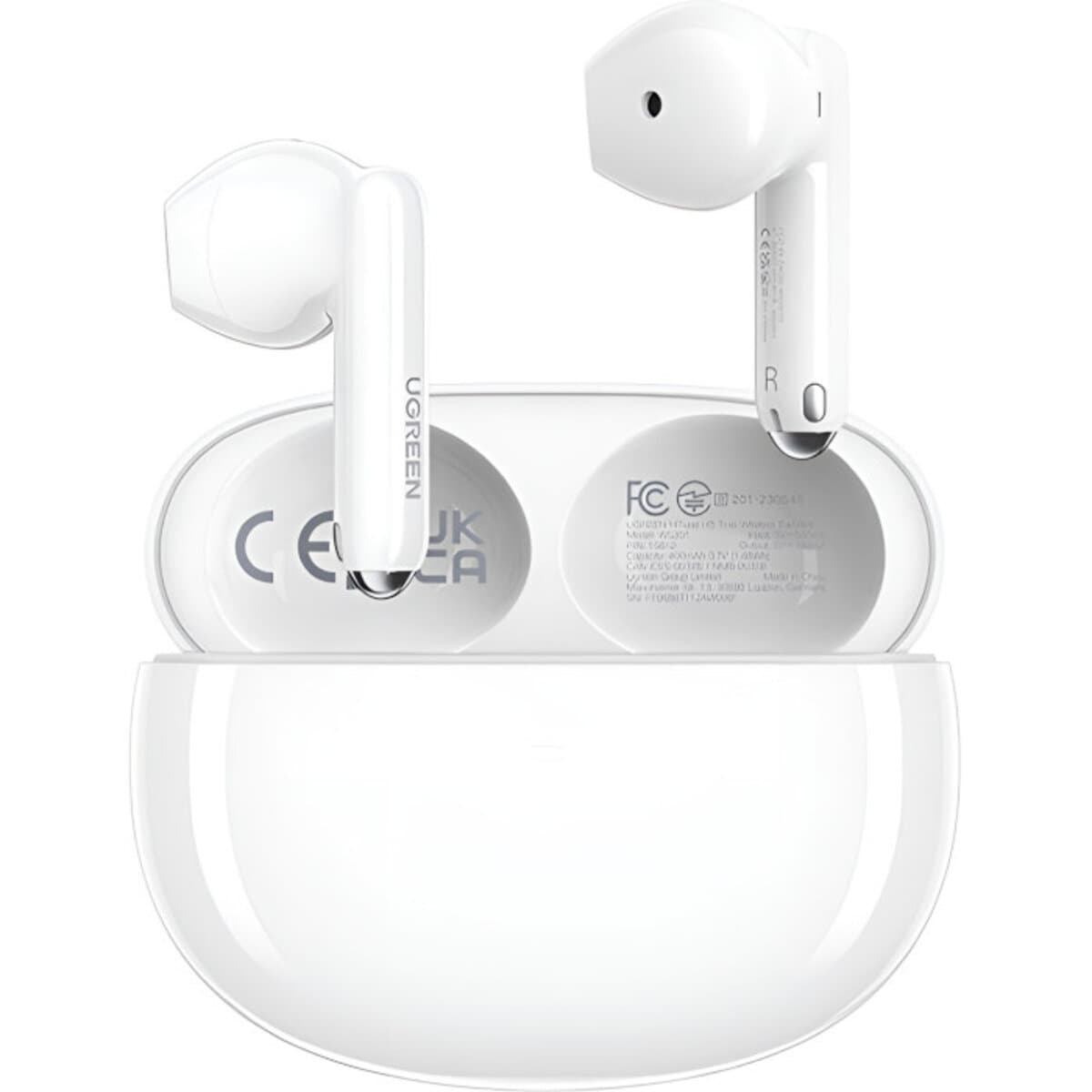 Беспроводные наушники UGREEN WS201 HiTune H5 True Wireless Earbuds BT5.3 400mAh White (UGR-15612)