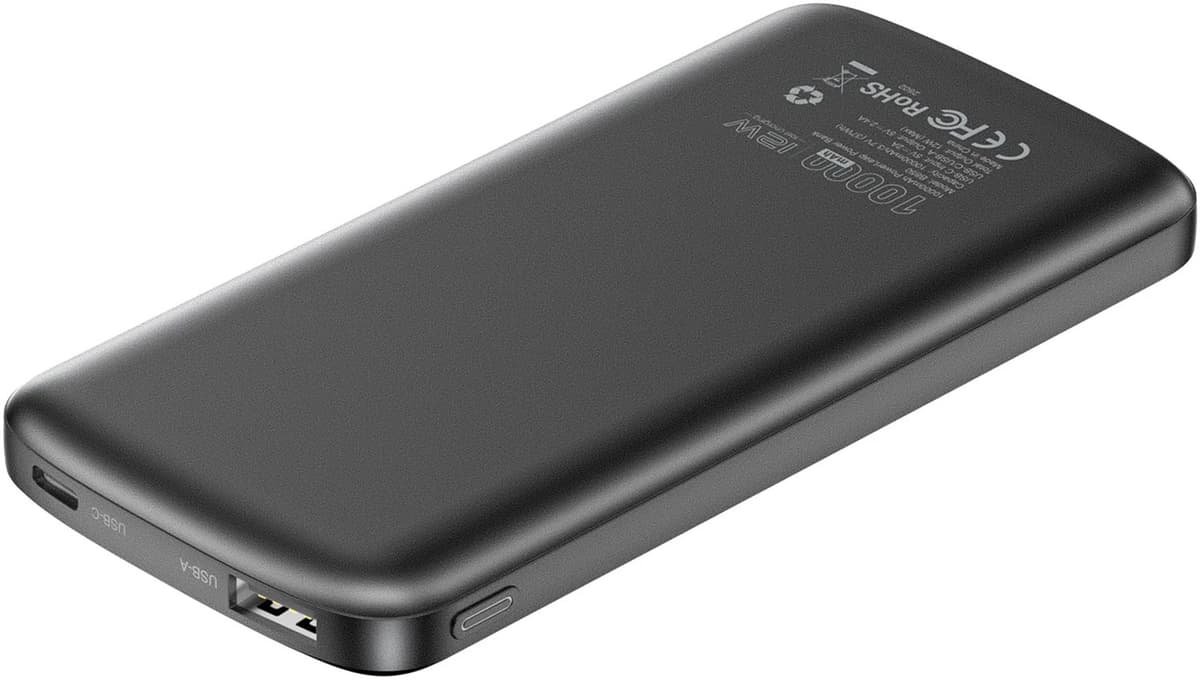 Powerbank павербанк УМБ Choetech 10000mAh 12W USB-A Type-C 2.4A Black (B850-ACBK)