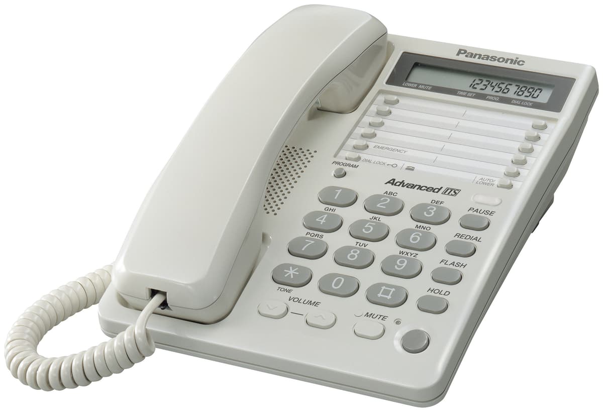 Дротовий стаціонарний телефон Panasonic KX-TS2365UAW White