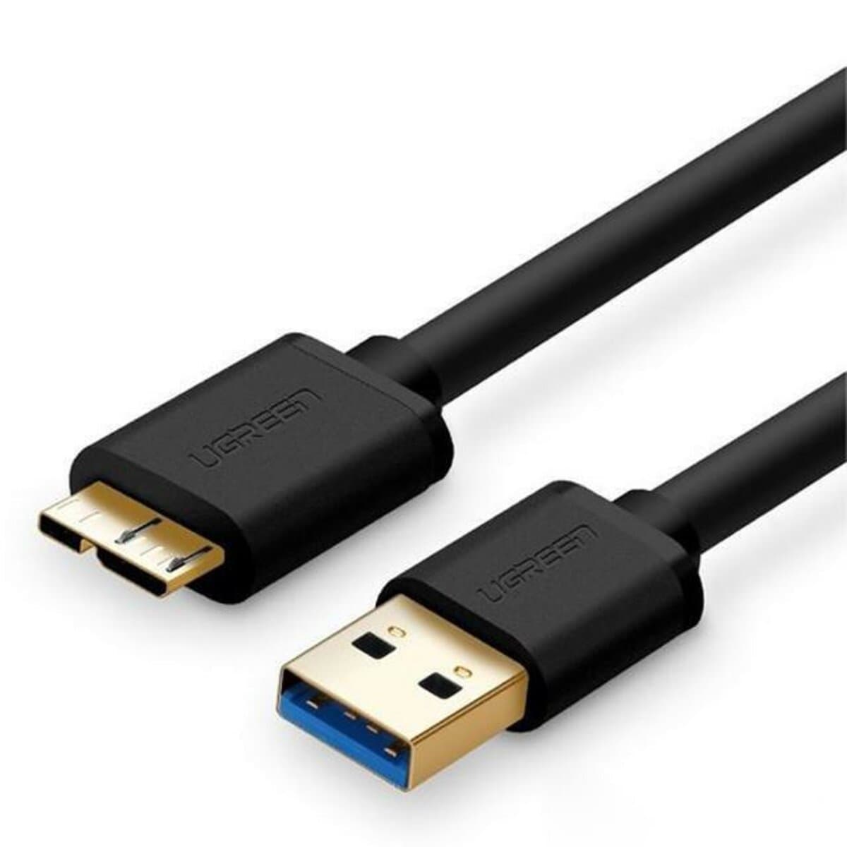 Кабель UGREEN US130 USB3.0 A Male to Micro-USB 3.0 Type B Male Cable 1m Black (UGR-10841)