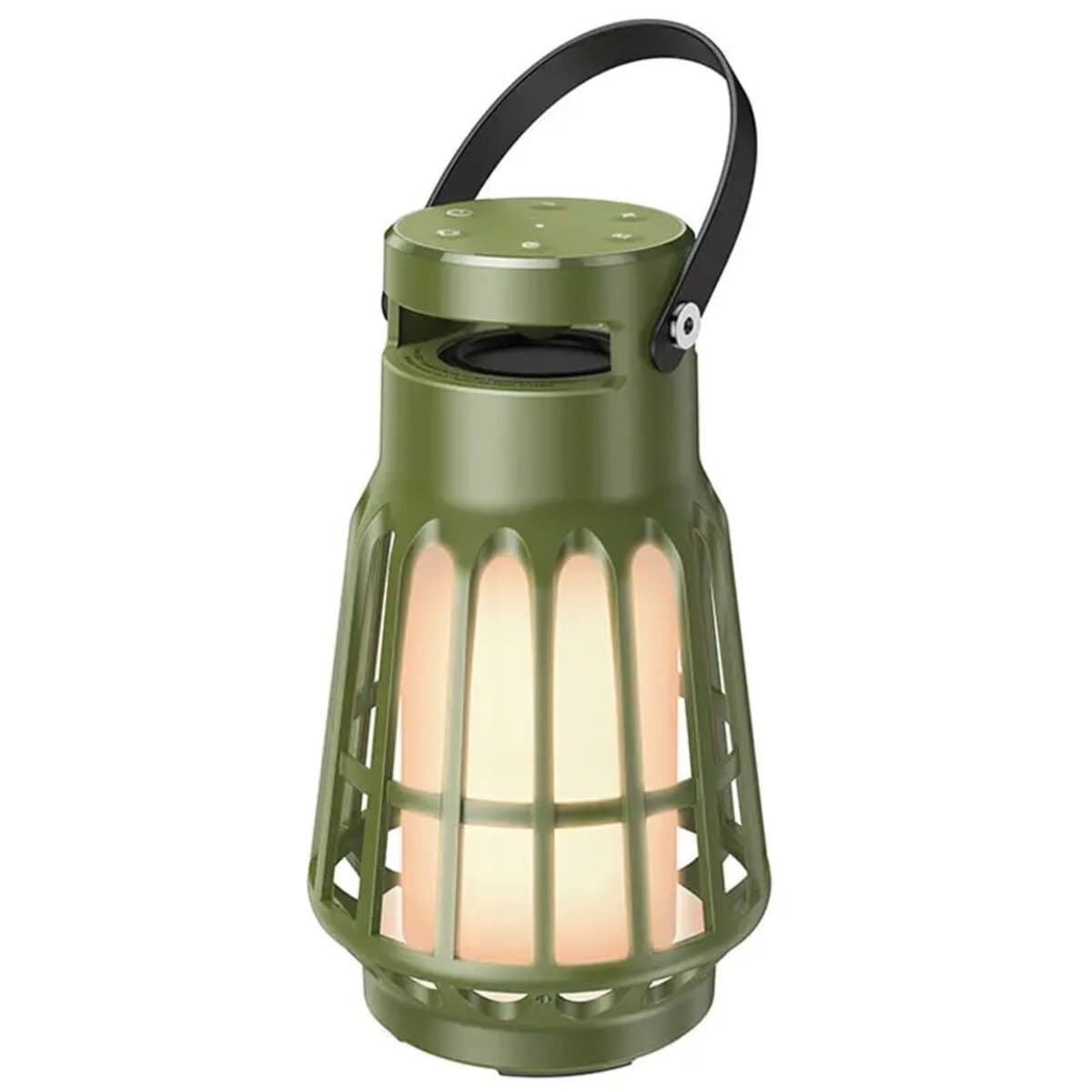 Бездротова портативна колонка HOCO BS61 Wild fun outdoor camping light BT5.3 speaker 3600mAh Olive Green