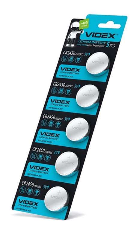 Батарейка VIDEX CR2450 Литиевая Blister/5шт (23462)
