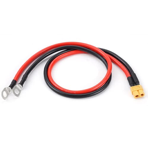 Силовий кабель перехідник XT60 мама на M8 клеми (O-ring) 10AWG 50см (1075143)