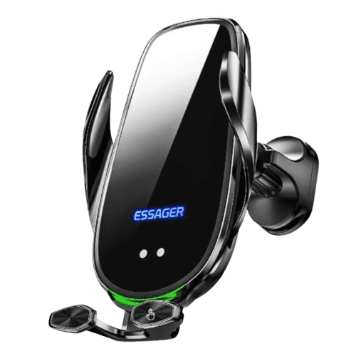 Тримач для телефона автотримач з бездротовою зарядкою ESSAGER EZJWX-LG01-Z Black (EZJWX-LG01-Z)