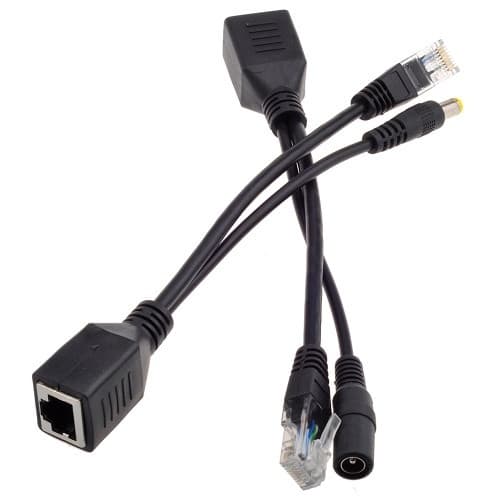 Спліттер PoE для CCTV камер Ethernet 5.5 x 2.1 2 шт Black (312858)