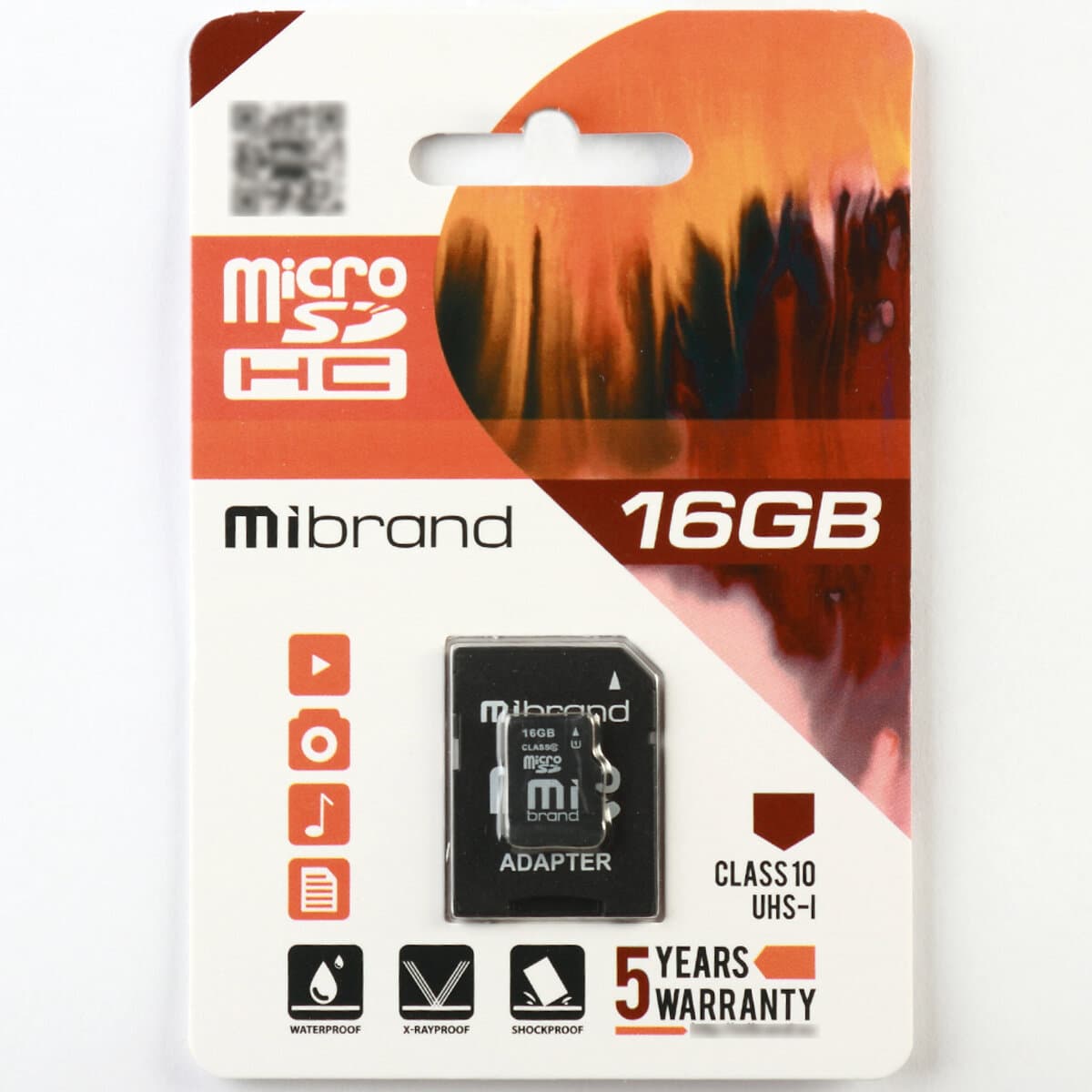 Карта пам'яті Mibrand microSDHC UHS-1 16Gb class 10 adapter SD (MICDHU1/16GB-A)