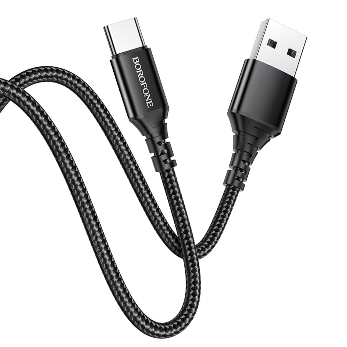 Кабель BOROFONE BX54 Ultra bright Type-C to Type-C 1m 2.4A Black (BX54CB)