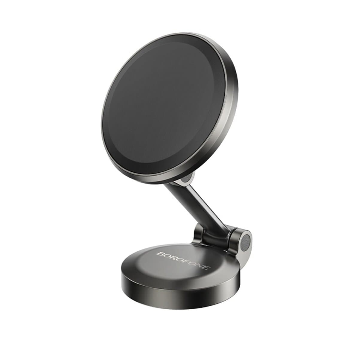 Тримач для телефона автотримач BOROFONE BH126 Ascenso folding rotating car holder center console Metal Grey