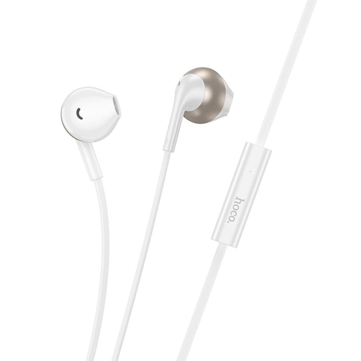 Провідні навушники з мікрофоном HOCO M115 Sagacious universal earphones Lightning 1.2m White