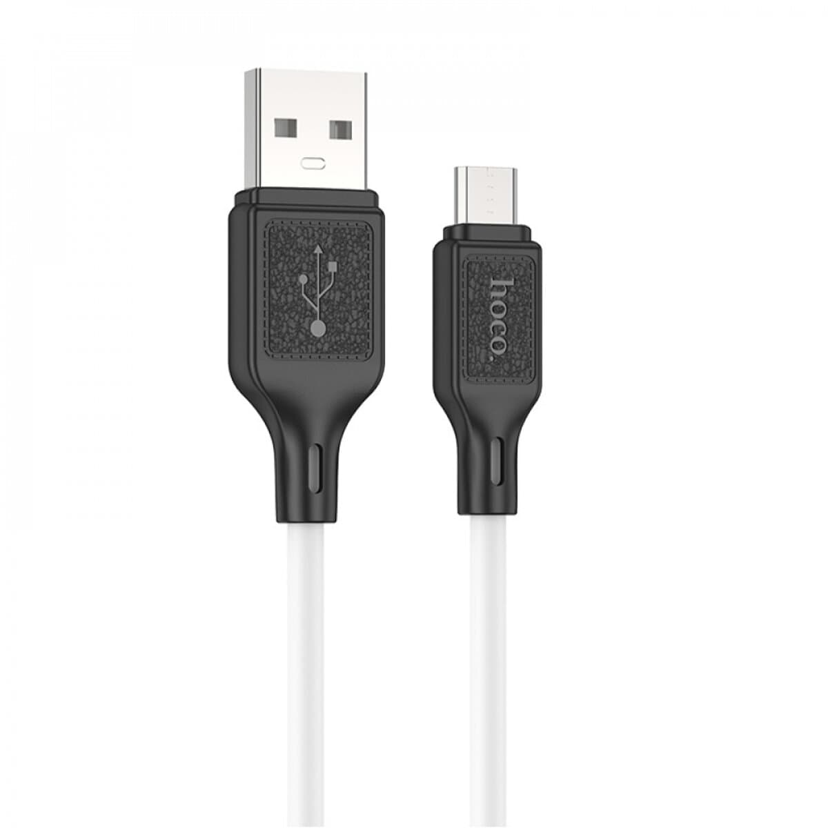 Кабель HOCO X90 Cool USB to Micro-USB silicone charging data cable 1m 2.4A White