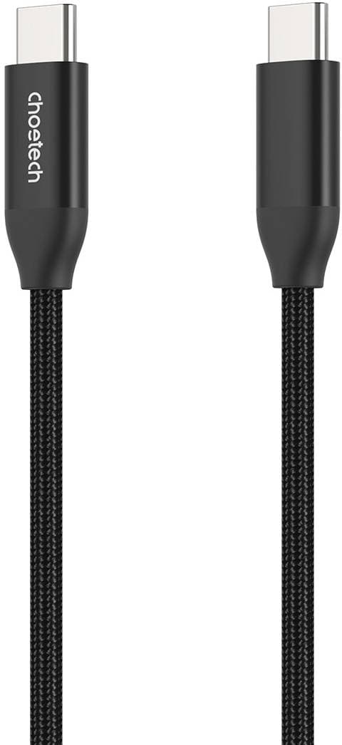 Кабель Choetech XCC-1035 USB3.1 Type-C MM 1.2м Gen2 240W 50V 5A обплетення Black