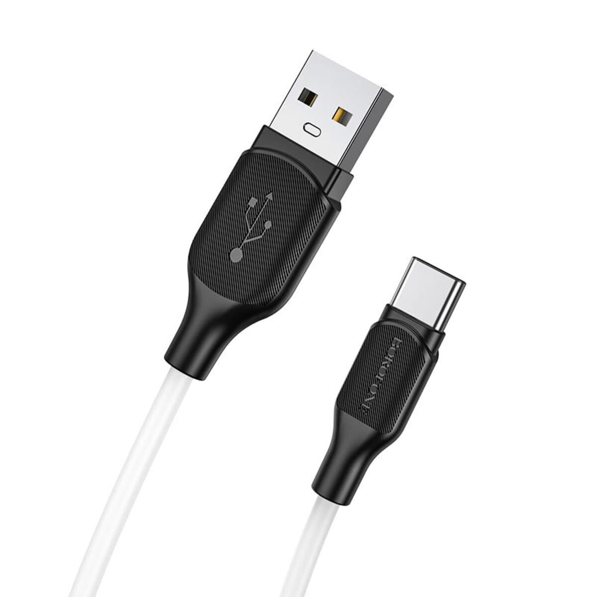 Кабель BOROFONE BX42 USB to Type-C 3A 1m silicone TPE connectors White (BX42CW)