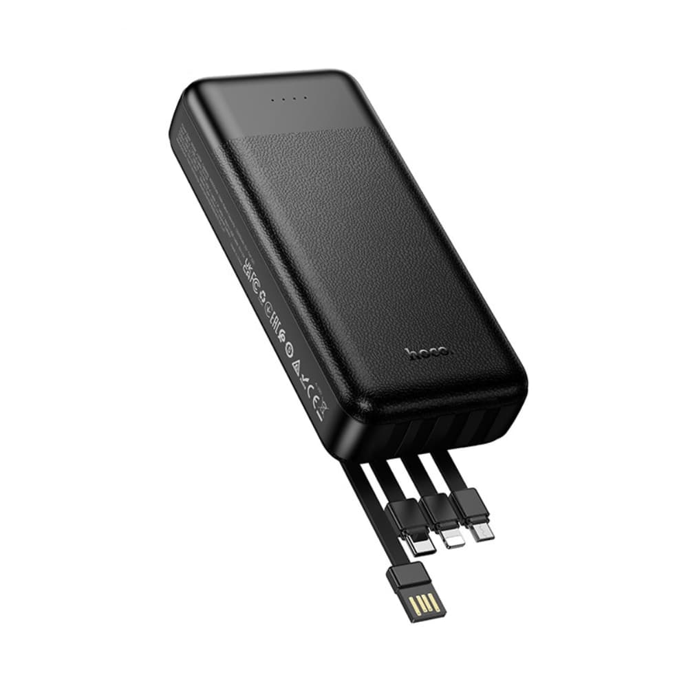 Powerbank павербанк УМБ HOCO J163A Wonderful with 4 cables 20000mAh 10W Black