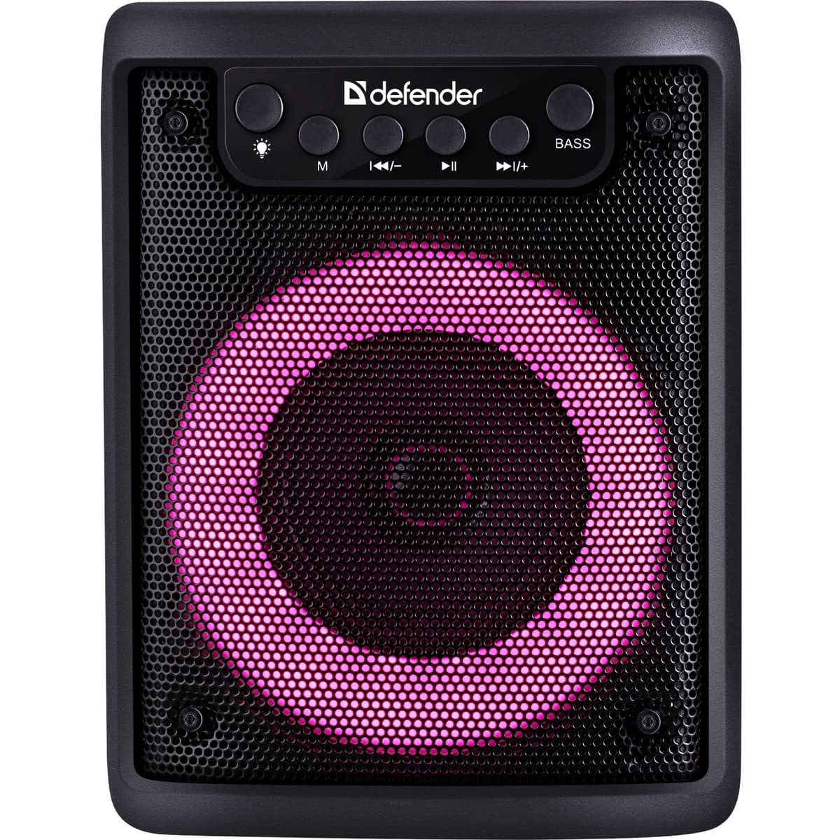 Бездротова портативна колонка Defender Funky 10Вт 1.0 Light/BT5.3/FM/USB/MIC/AUX Black (65053)