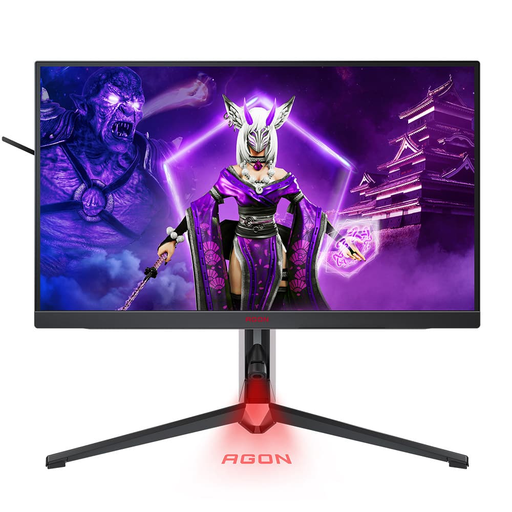 Монітор поворотний AOC AGON AG274QXM TFT 27" QHD IPS MiniLED 170Гц 0,5мс 2хHDMI DP USB-C USB-hub HAS колонки Black-Red (AG274QXM)