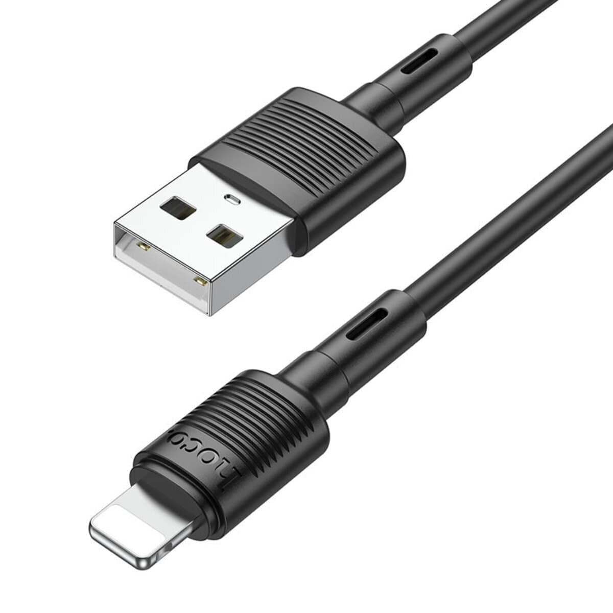 Кабель HOCO X83 USB to Lightning 2.4A 1m PVC connectors Black
