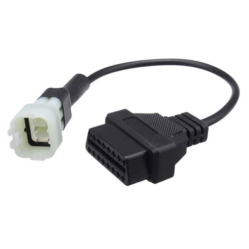 Кабель перехідник з OBD2 16pin мама на KTM 6pin тато 18см Black (439263)