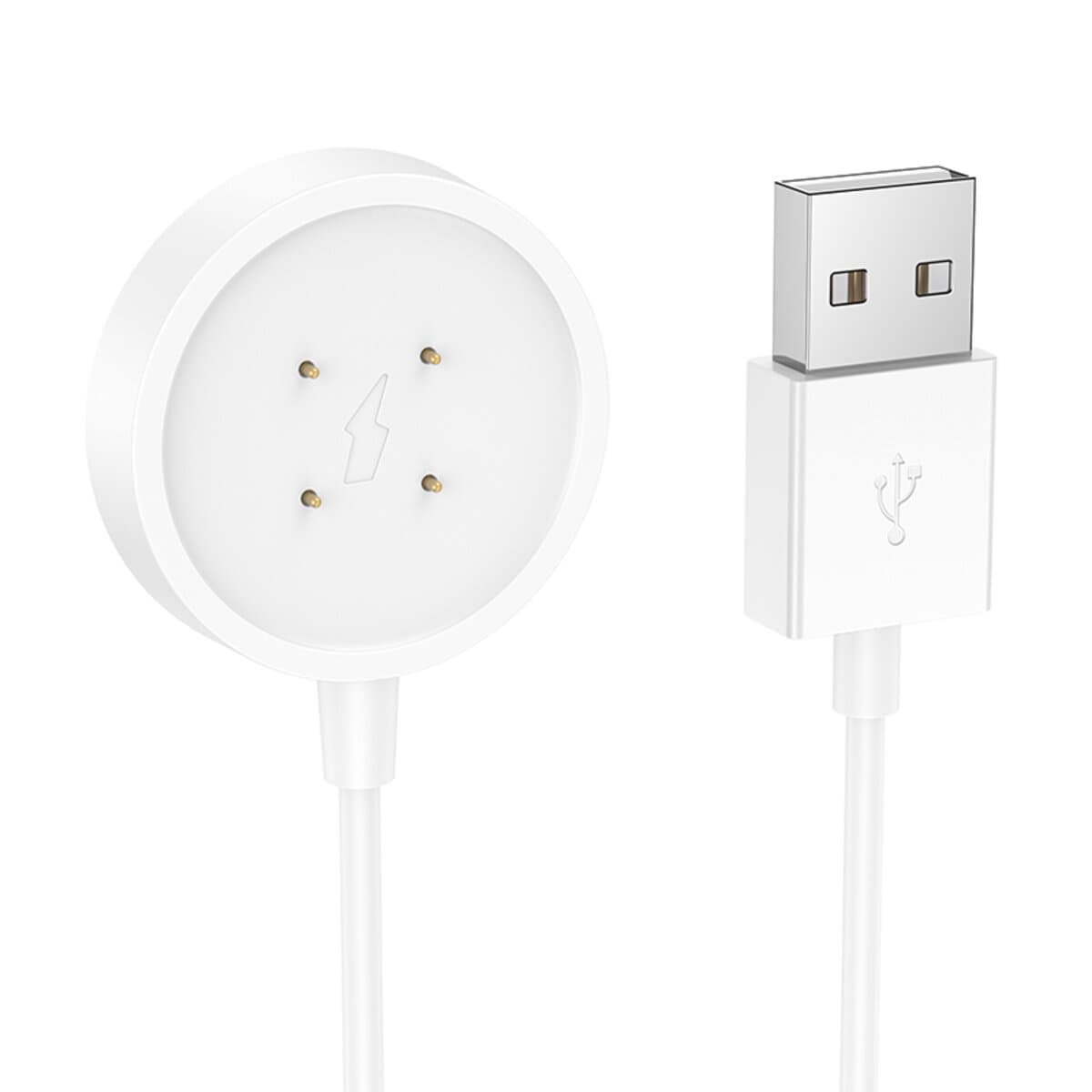 Беспроводное зарядное устройство для смарт-часов HOCO Y24 AMOLED Smart sports watch charging cable 60см White