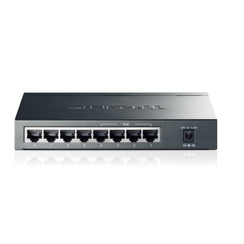 Комутатор TP-Link TL-SG1008P 8 портовий 10/100/1000 POE Метал Black