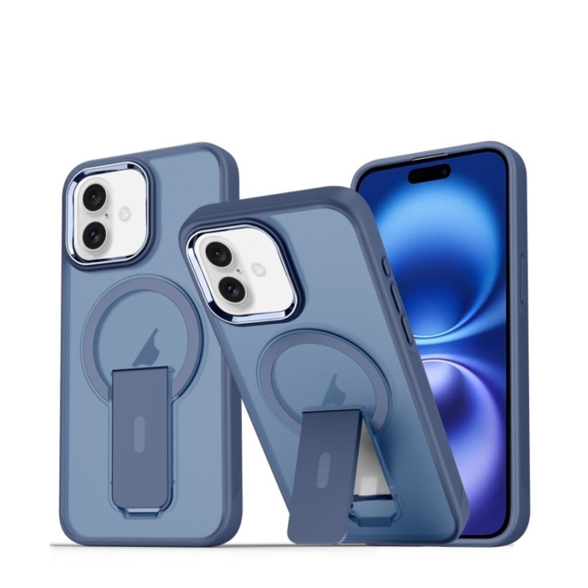 Защитный чехол-накладка Cosmic Magnetic Stand для Apple iPhone 16 Blue (MagStand16Blue)
