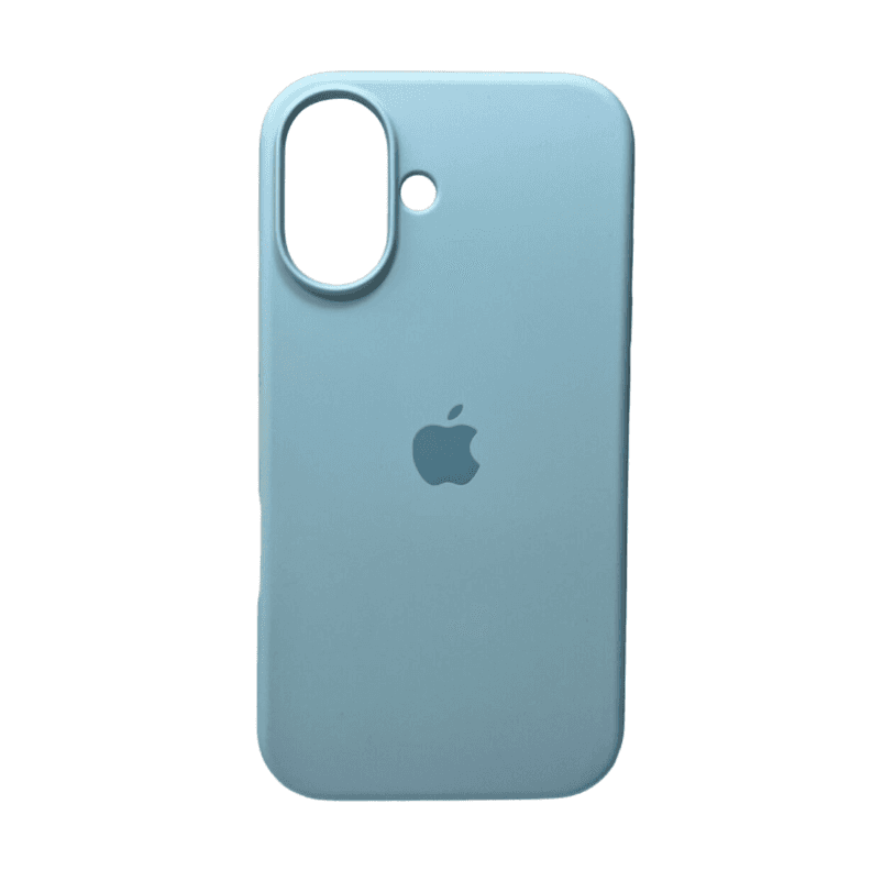 Защитный чехол-накладка Silicone Full Case AA Open Cam для Apple iPhone 16 Mist Blue (FullOpeAAi16-27)
