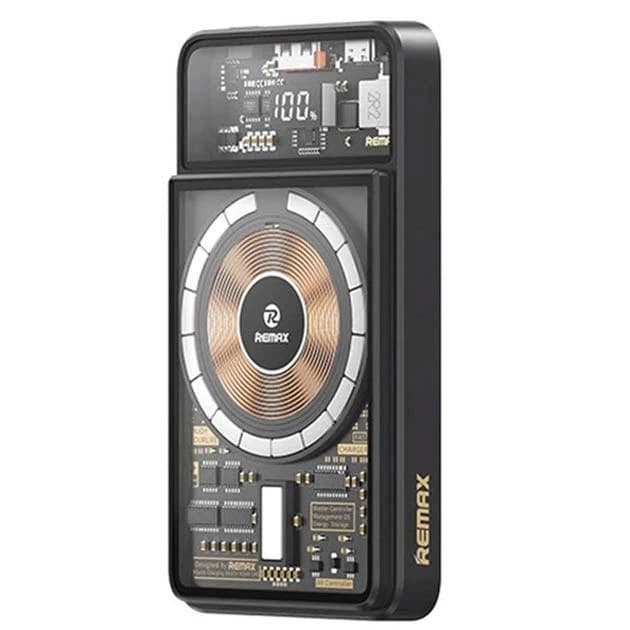 Powerbank павербанк УМБ REMAX RPP-580 Walking·Phantom Series PD20W+QC22.5W Cabled Magnetic Wireless Charging 10000mAh Black