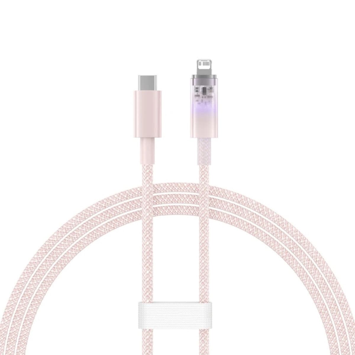 Кабель Baseus Explorer Series Fast Charging Cable with Smart Temperature Control Type-C to Lightning 20W 1m Pink (CATS010204)
