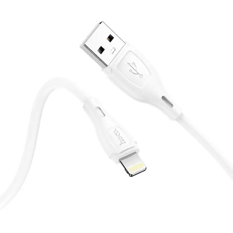Кабель HOCO X61 Ultimate 2.4A 1m silicone charging data cable USB to Lightning White
