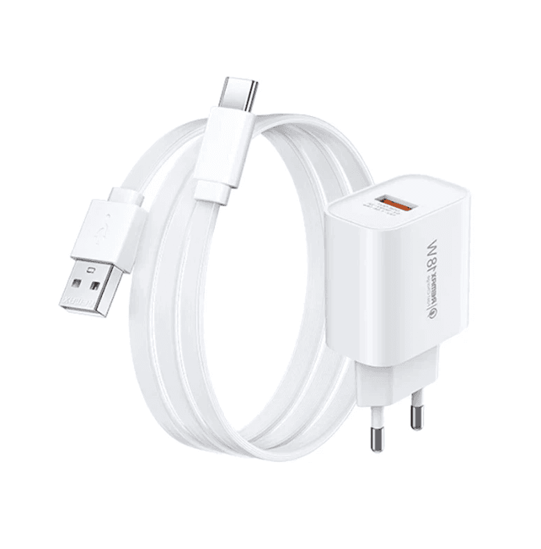 Зарядний пристрій з кабелем REMAX Kiddy RP-U119 18W Charger + Cable Set EU USB-Type-C White