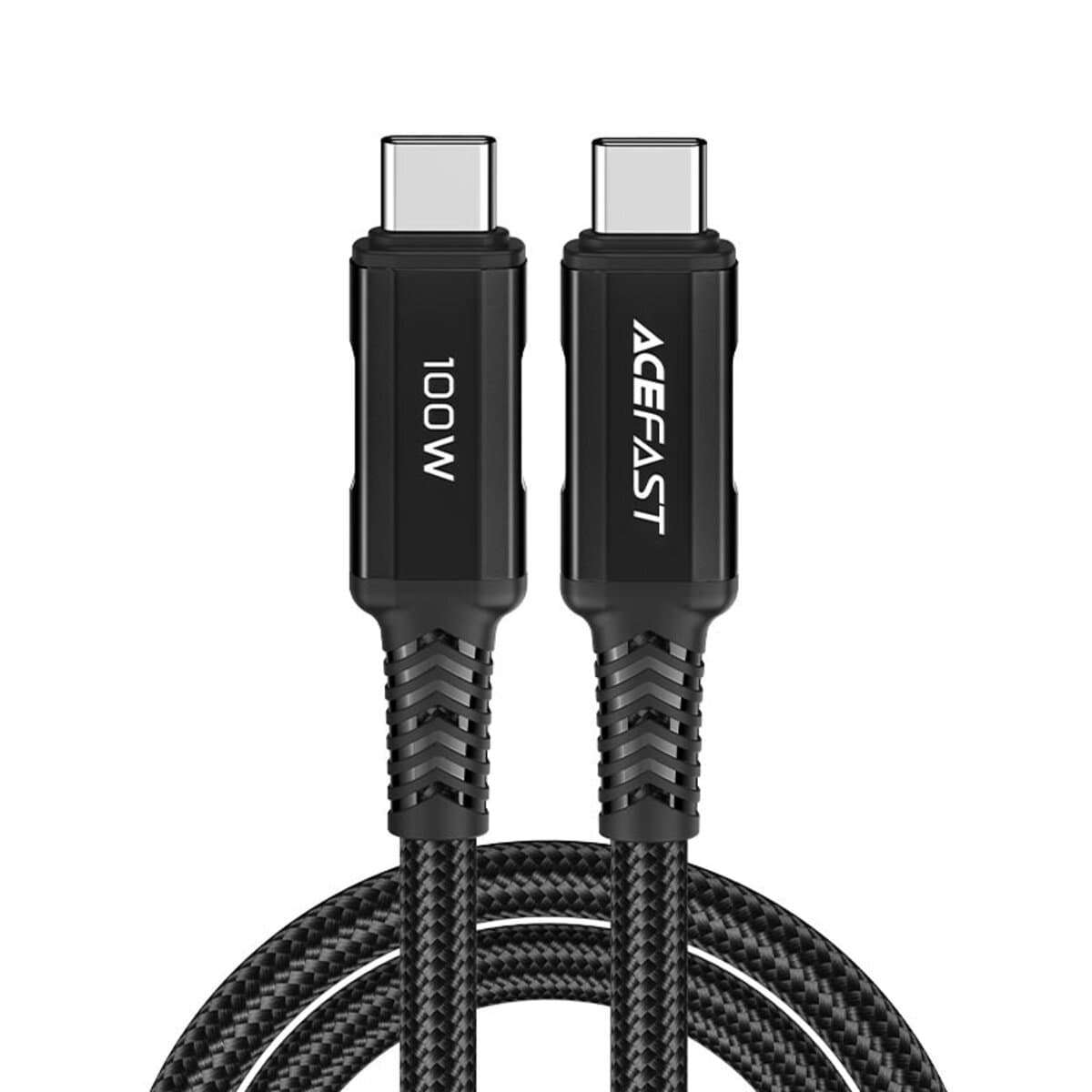Кабель ACEFAST C4-03 Type-C to Type-C 5A 100W 2m nylon zinc connectors Black (AFC4-03B)