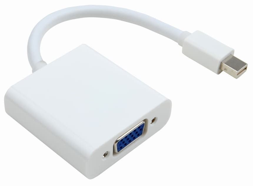 Перехідник адаптер S0021 mini DisplayPort M to VGA F White