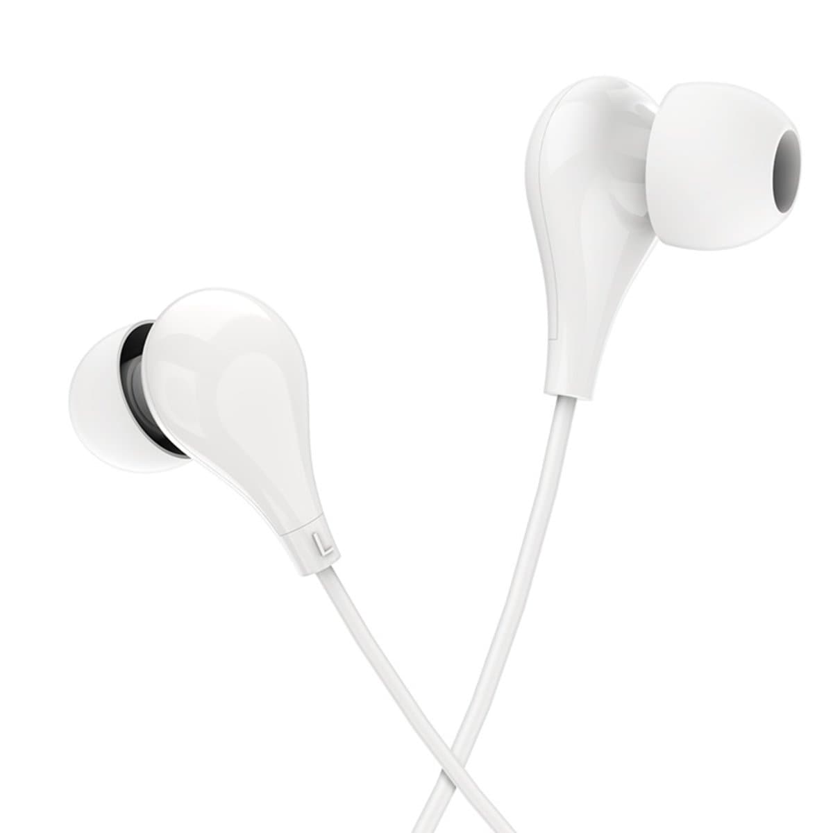 Дротові навушники BOROFONE BM24 Milo universal earphones with mic 3.5мм 1.2м White (BM24W)