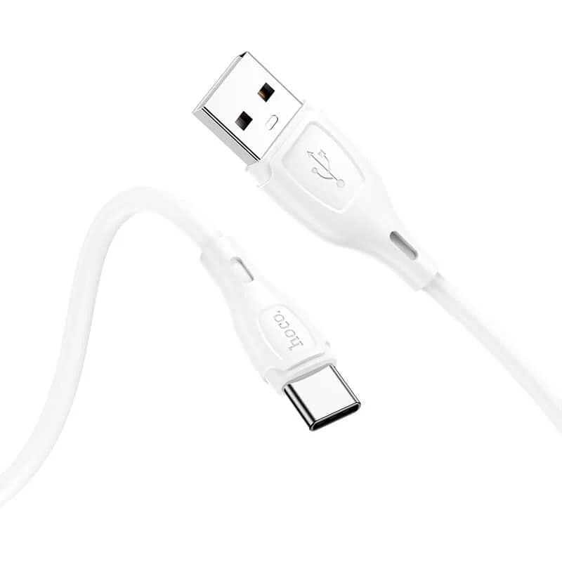Кабель HOCO X61 Ultimate 1m 3A silicone charging data cable USB to Type-C White