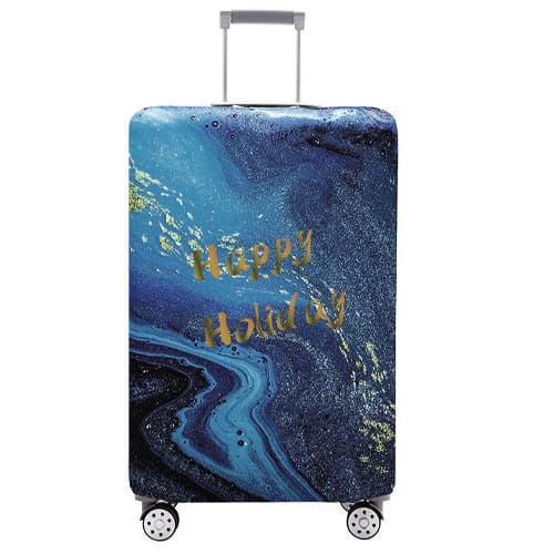 Защитный чехол для дорожного чемодана 18-21" S Happy Holidays Blue (535010)