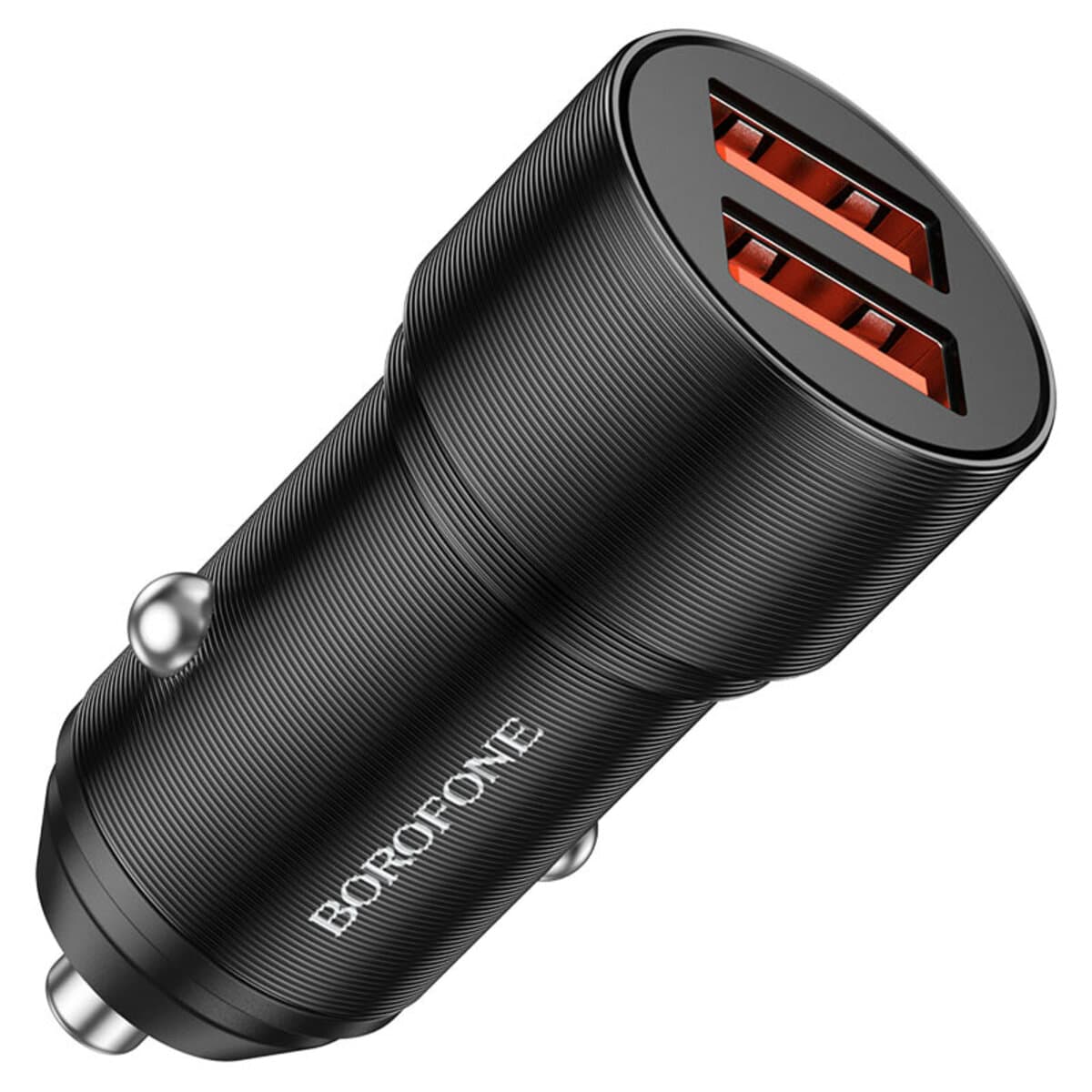 Автомобільний зарядний пристрій BOROFONE BZ19 2xUSB Wisdom dual port car charger set USB для Micro-USB cable Black (BZ19MB)