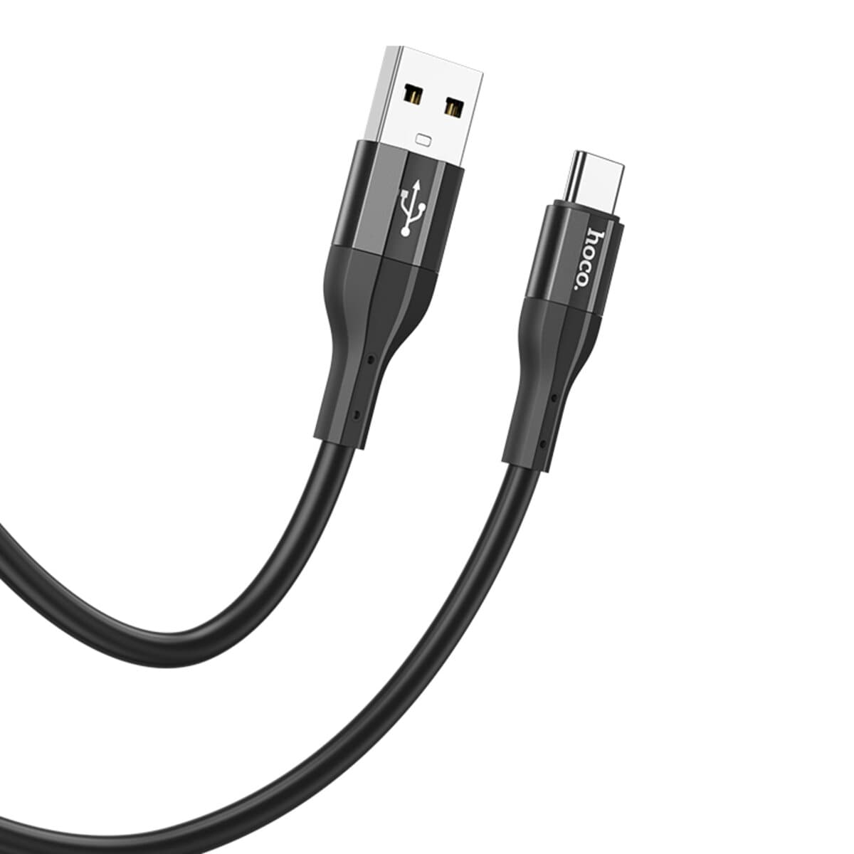 Кабель Hoco X72 Creator silicone charging data cable USB to Type-C 3A 1m Black