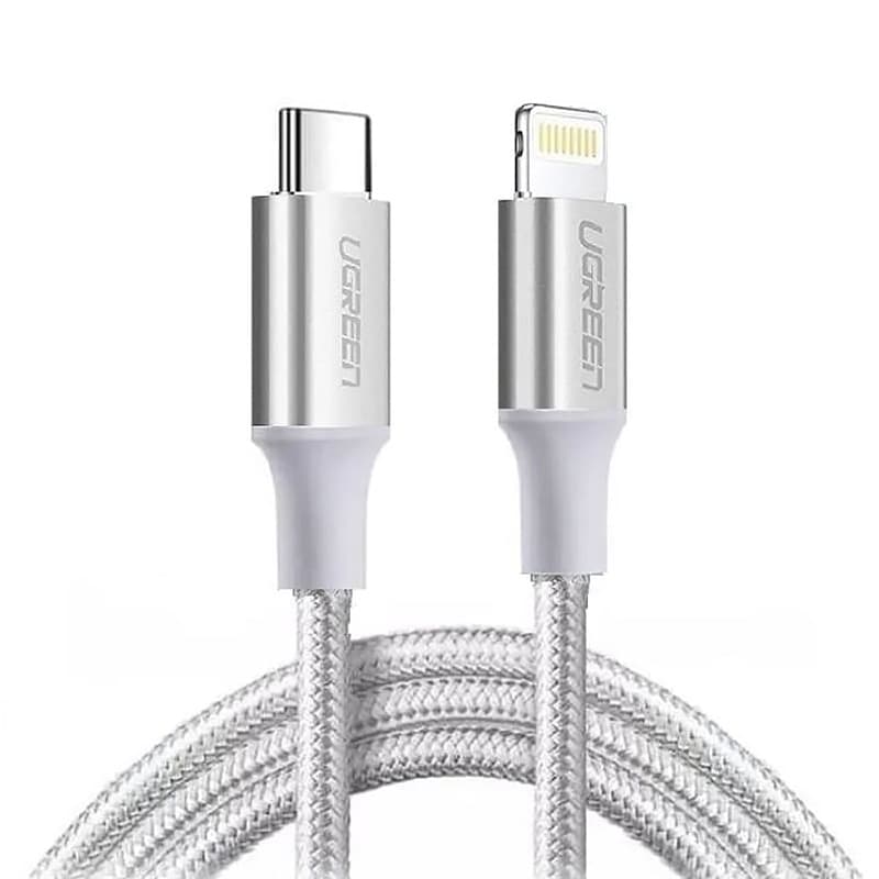 Кабель UGREEN US304 USB 2.0 Type-C M - Lightning M 2м 20V 3A 60W Silver (70525)
