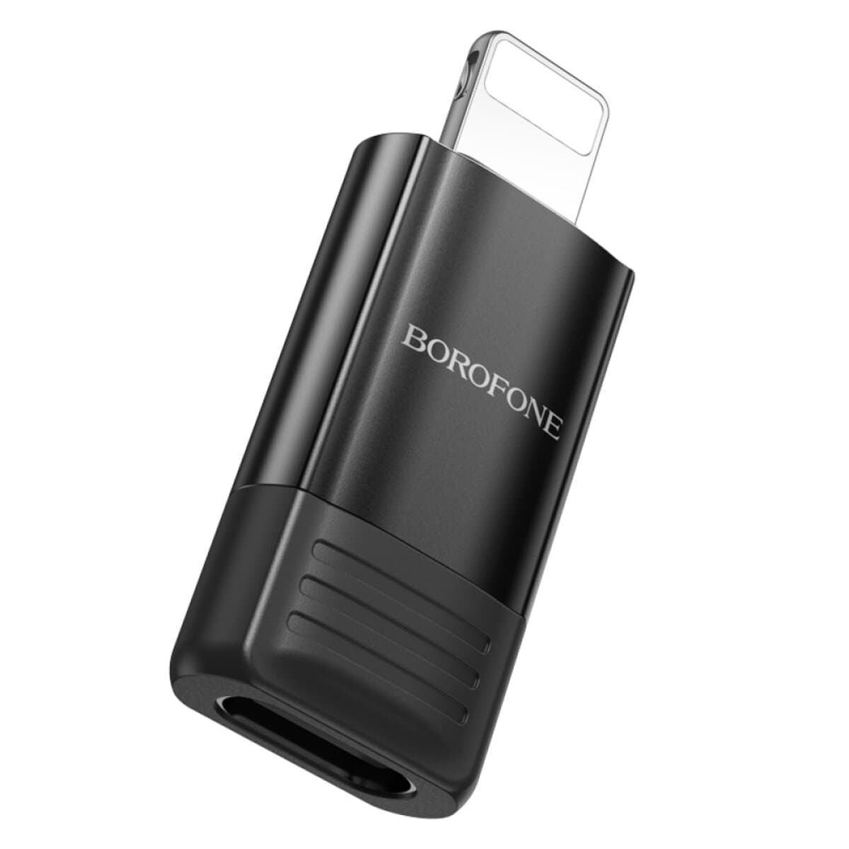 Адаптер перехідник BOROFONE BV18 Lightning male to Type-C female USB2.0 adapter Black (BV18I/C)