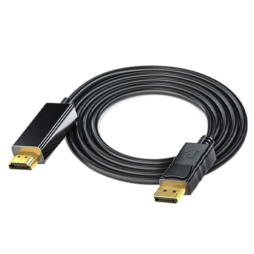 Кабель DISPLAYPORT to HDMI 4K 30ГЦ 1.8м односпрямований позолочений Black (535164)