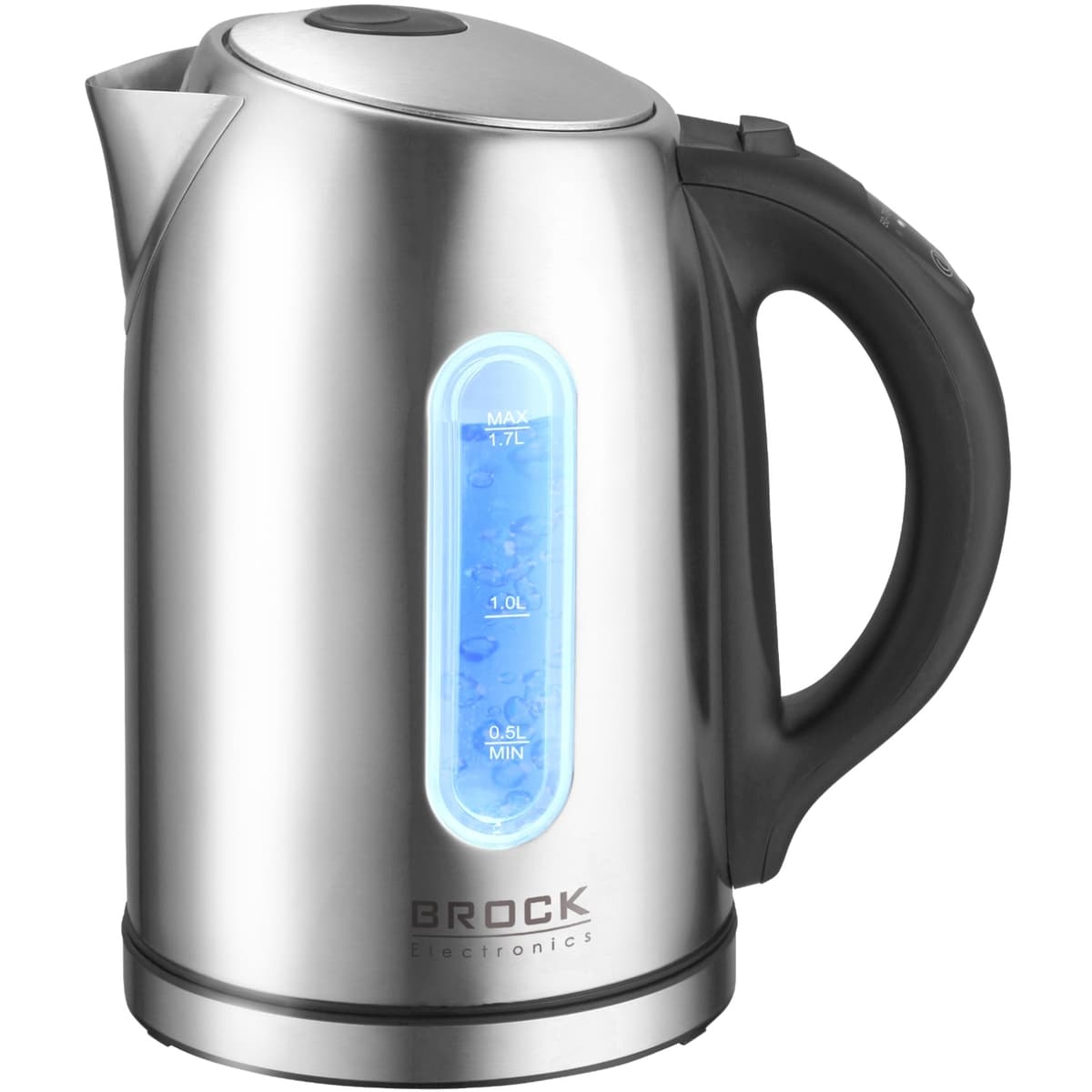 Електрочайник BROCK WK 2302 D 2200W 2200W 1.7л/ встановлення температури нагріву Silver (WK2302D)