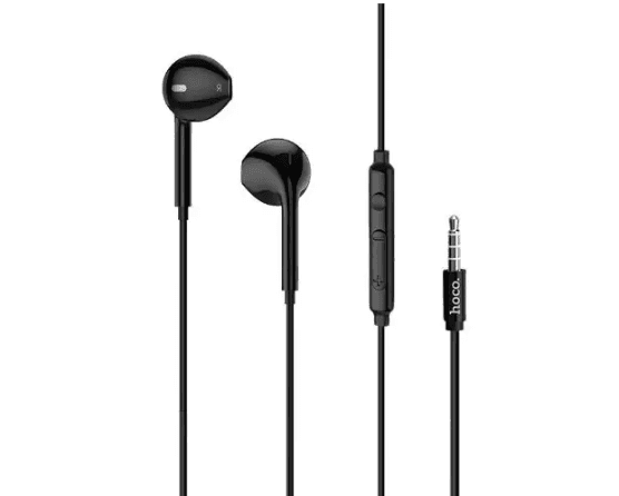 Дротові навушники HOCO M55 Memory sound wire control earphones with mic 3.5мм 1.2м Black