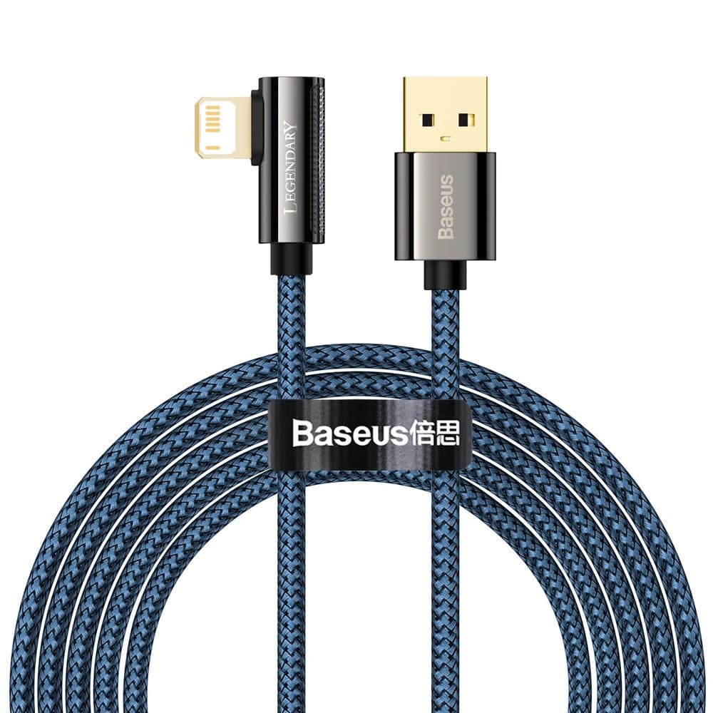 Кабель Baseus CACS000003 USB AM - Lightning M 1м 2.4A Legend Series Elbow Blue