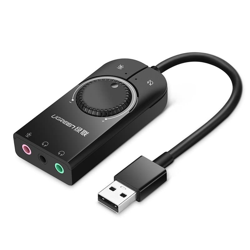 Звукова карта Ugreen CM129 USB AUX jack TRS Mic+Ear SSS1629 Black (40964)