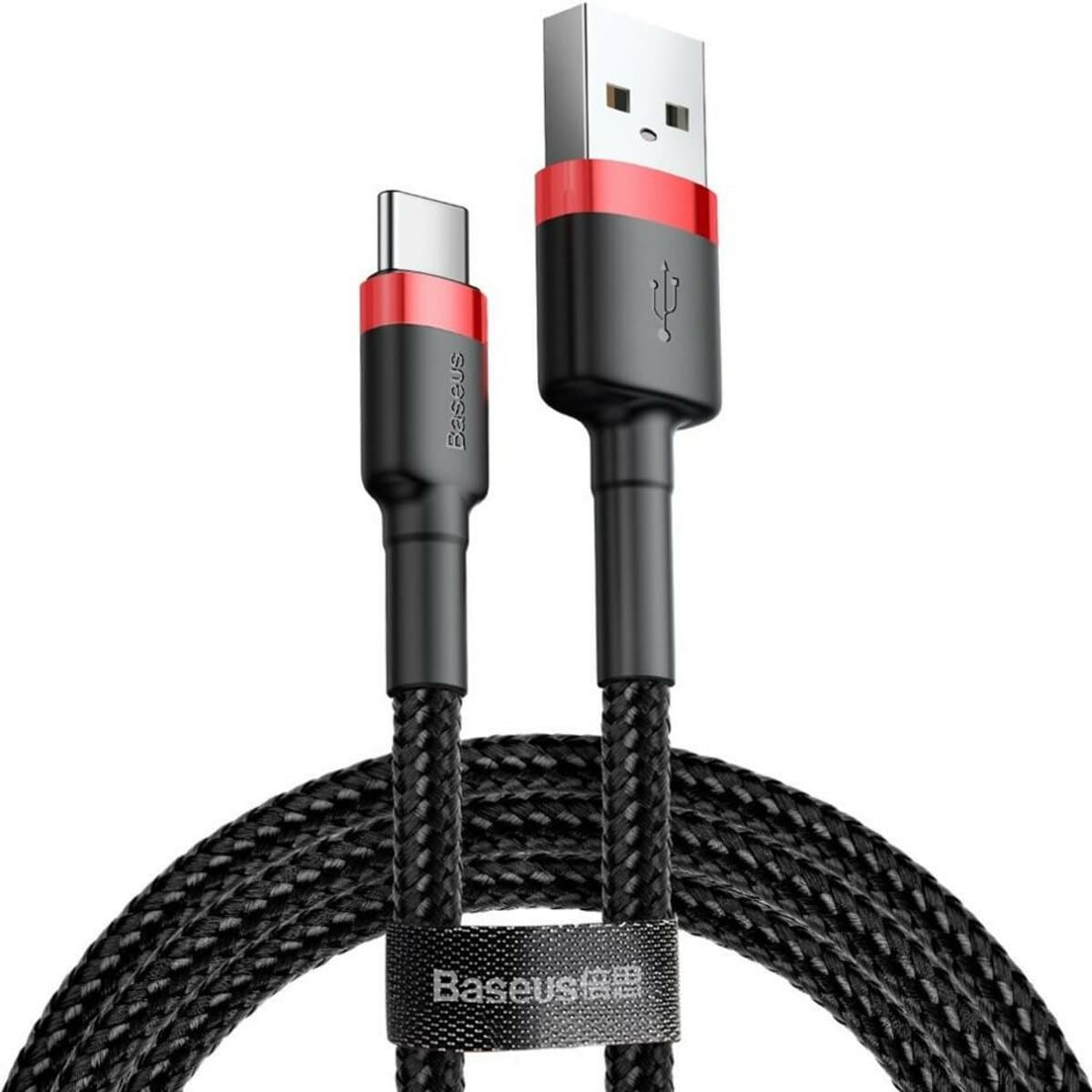 Кабель Baseus Cafule Cable USB to Type-C 2A 3m Black-Red (CATKLF-U91)