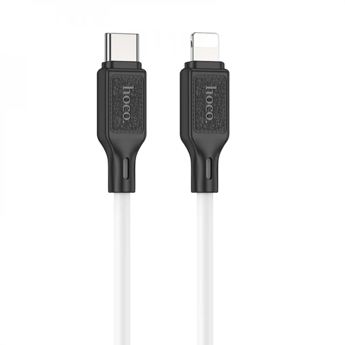 Кабель HOCO X90 Cool silicone PD charging data cable Type-C to Lightning 3A 1m White
