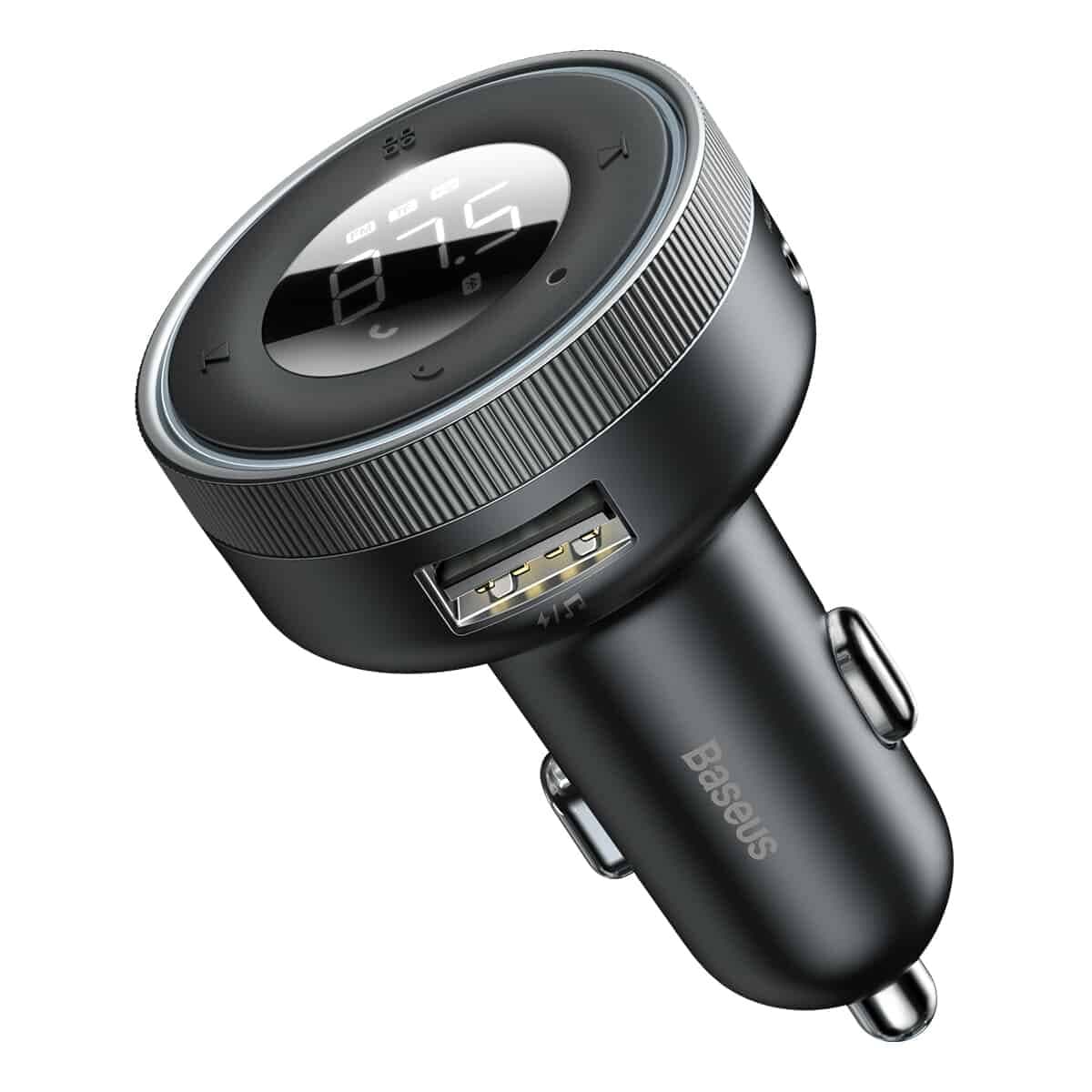 Автомобільний FM-трансмітер ресивер Baseus Enjoy Car Wireless MP3 Charger Wireless 5.0+5V/3.4A Black (CCLH-01)