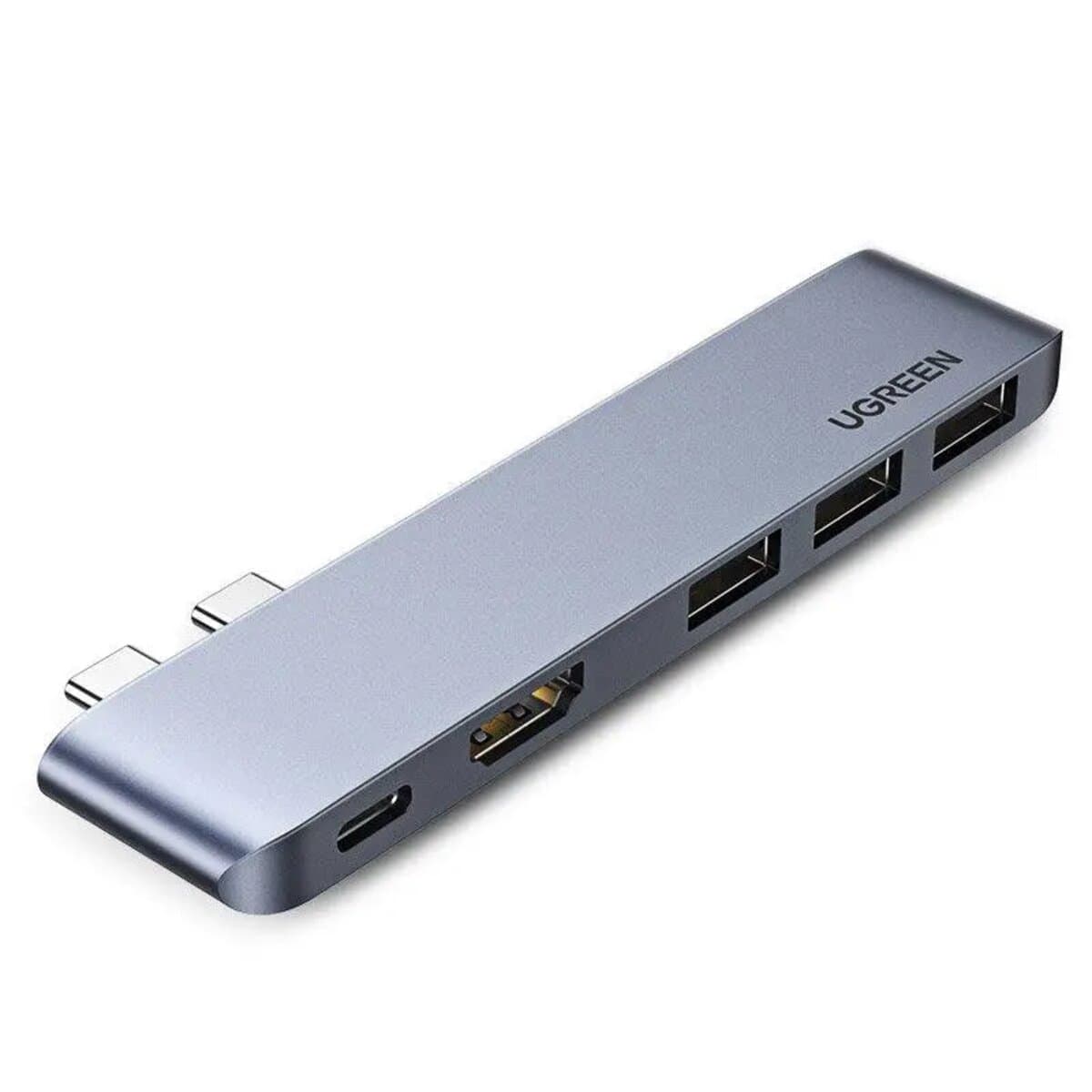 USB-хаб UGREEN CM251 Dual Type-C to HDMI+3xUSB 3.0 A+Type C Female Converter Space-Gray (UGR-60559)