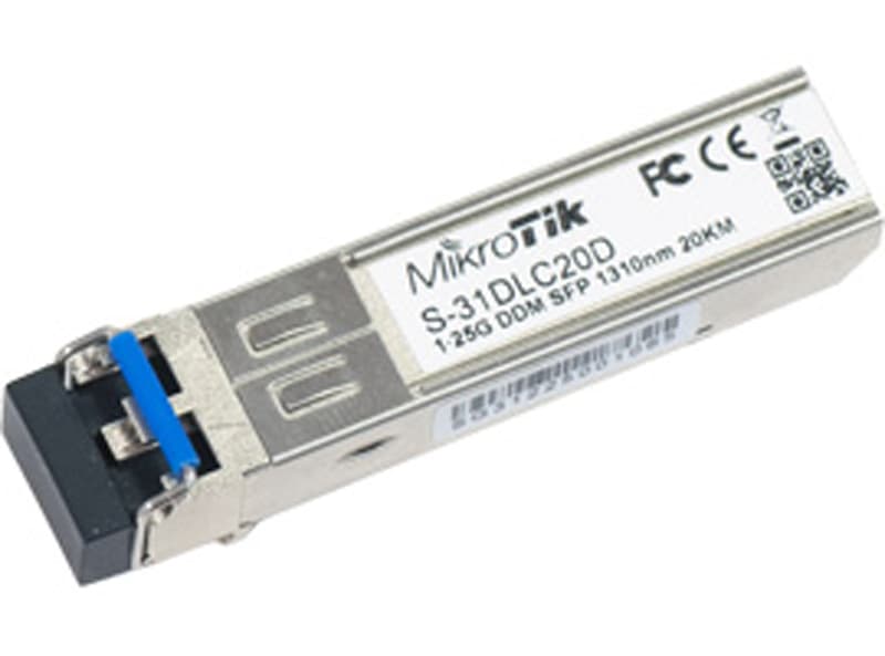 Интерфейсный модуль одномодовой SFP MikroTik S-31DLC20D 1.25G SM 20km 1310nm